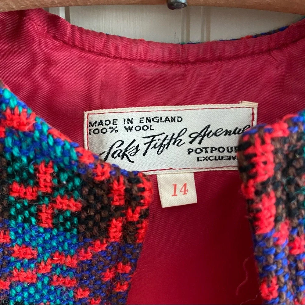 Saks Fifth Avenue Multicolor Patterned Vest - Picture 3 of 11